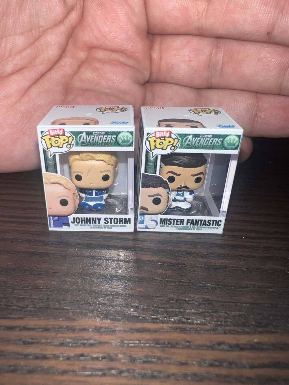 2 BITTY Fantastic 4 1" Funko Pops Avengers Doomsday Mister Johnny Storm Marvel